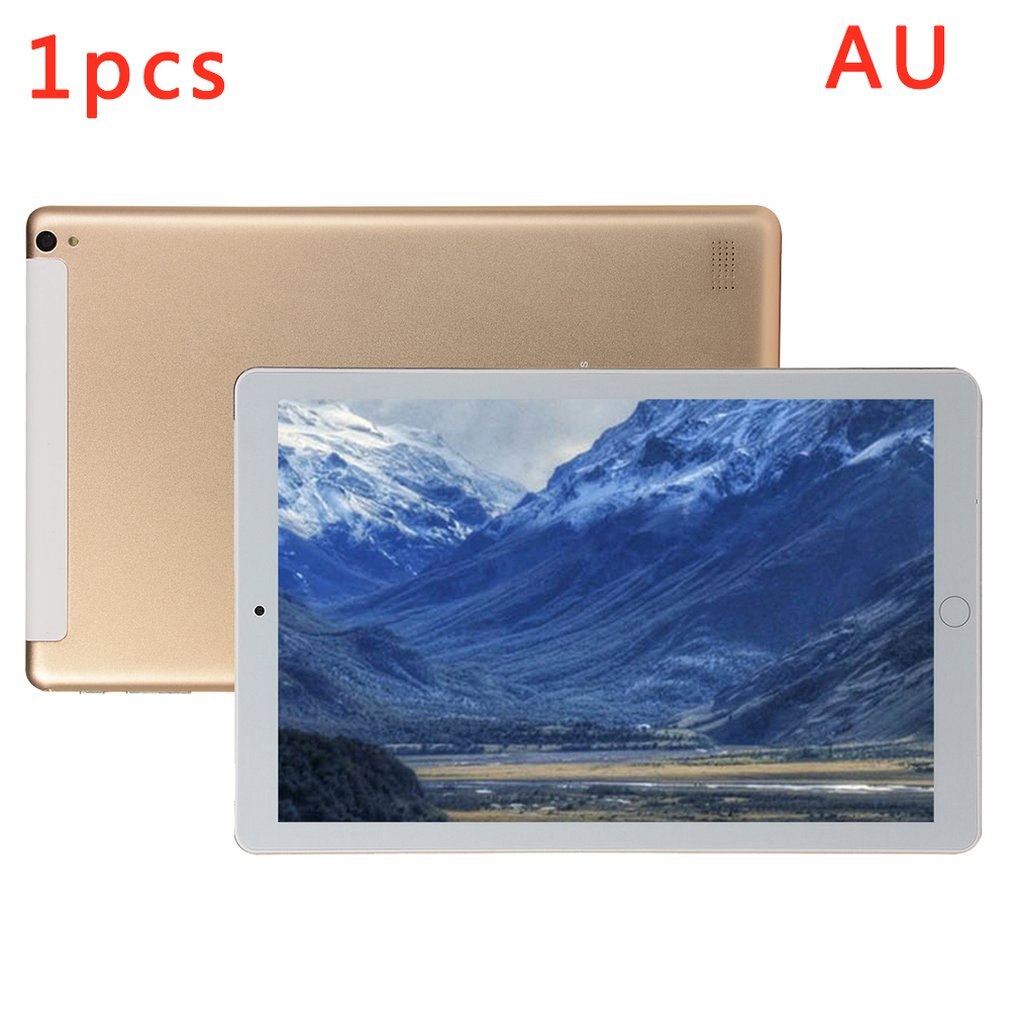 10.1 Inch Android Tablets Pc 3G Core 6Gb+64Gb Mobile Sim Card Phone Call Lcd Display Computer Tablet Pc: AU gold