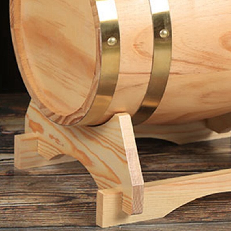 1.5L Wooden Horizontal Beer Wine Barrel Bar Decoration Wooden Barrel Wine Cellar