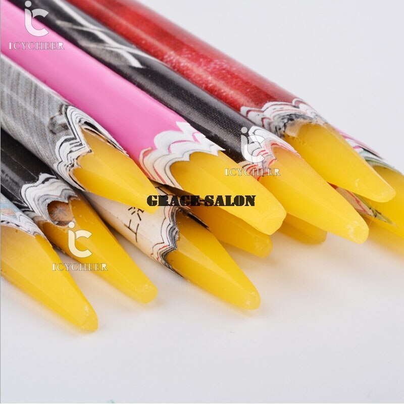 ICYCHEER 1 pieza herramienta para hacer puntos de decoración de uñas lápiz para cera de uñas/bolígrafo para recoger diamantes de imitación gema cristal