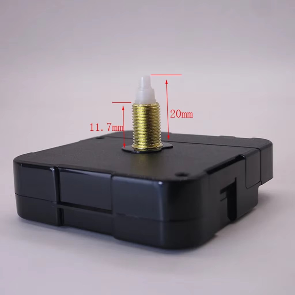 Reloj de pared de longitud de eje largo, mecanismo silencioso de relojes de cuarzo Diy, Kit de piezas de reparación de maquinaria para reloj de pared de 31mm: Gris