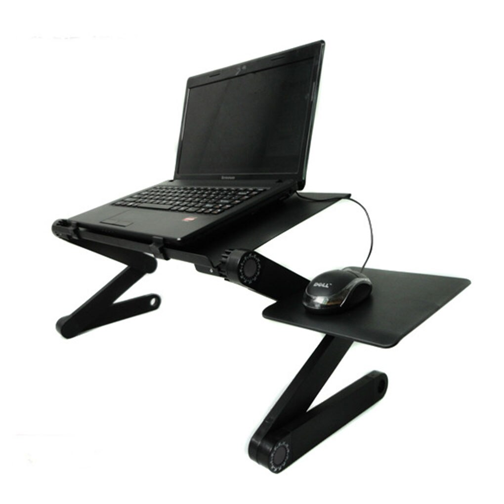 Adjustable Laptop Desk Stand Portable Metal Ergonomic Lap Desk For TV Bed Sofa PC Notebook Table Desk Stand With Mouse Pad