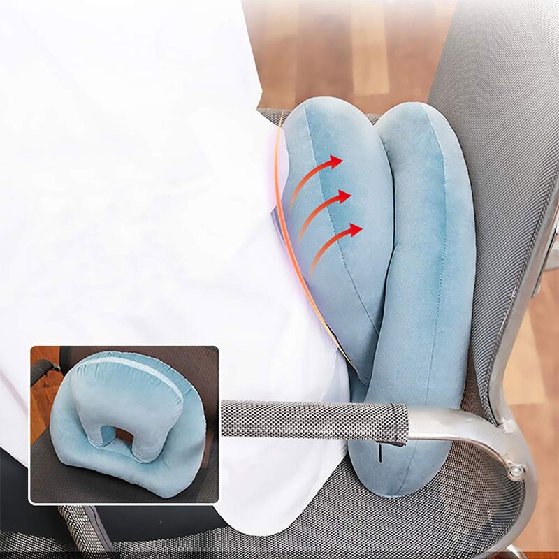 Almohada de espuma con memoria en forma de octopu-puff, almohada de escritorio para siesta, cojín para soporte de cuello, reposacabezas, viaje con reposabrazos, almohada para dormir de oficina