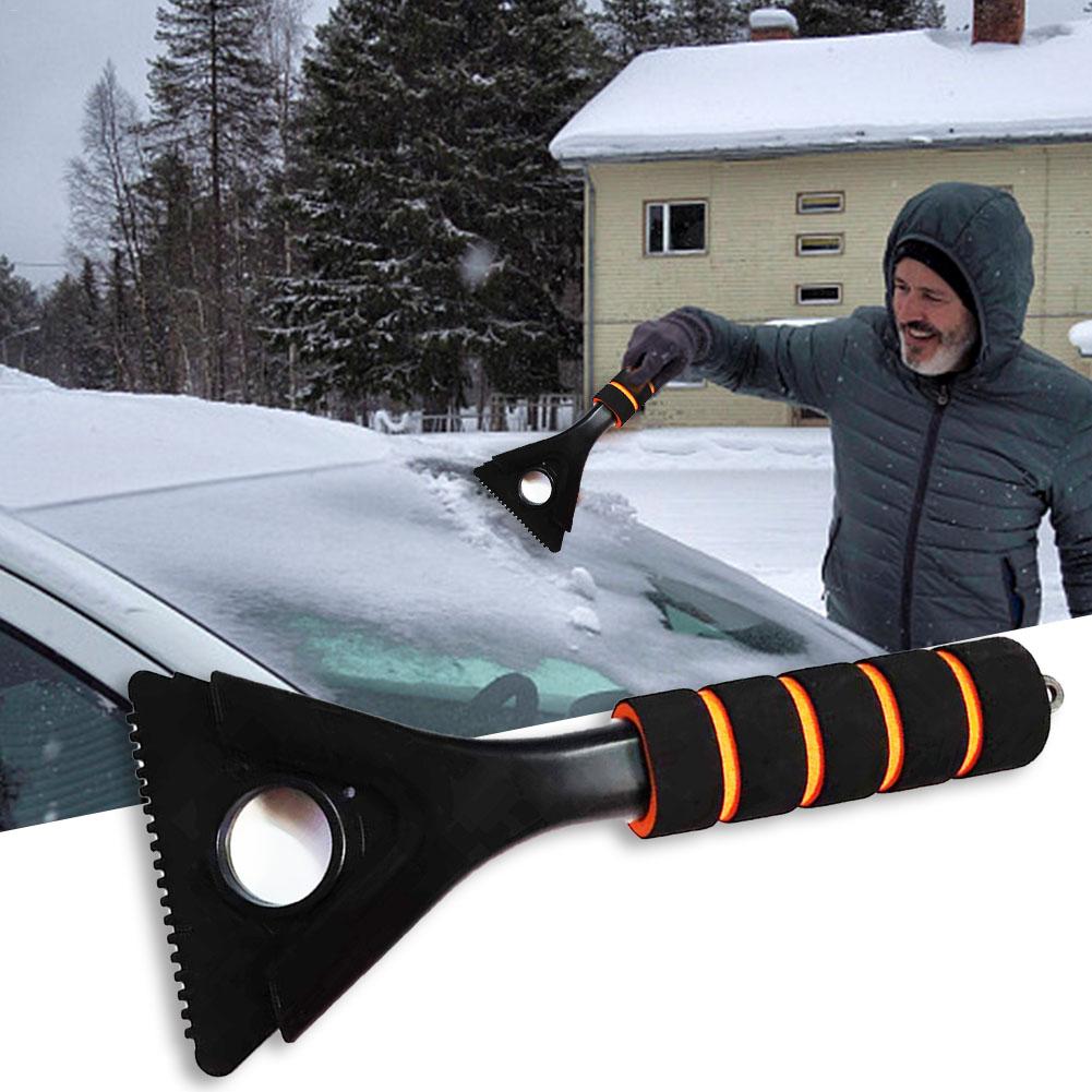 Drie-in-een Multifunctionele ABS Auto Voorruit Ijskrabber Met Spons Handvat multifunctionele Sneeuw Schop Frost removal Tools