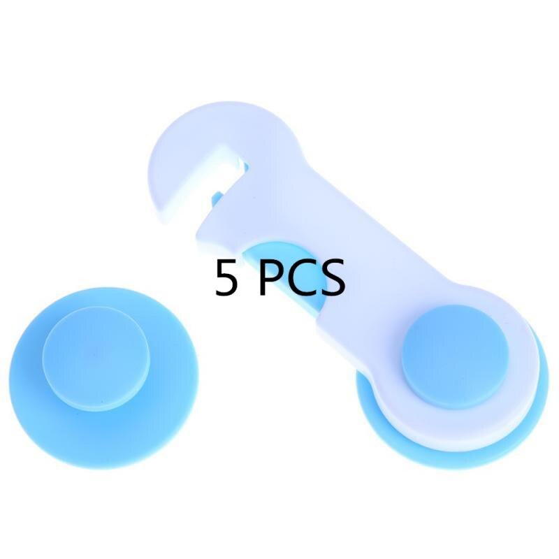 2/5/10 pces criança bloqueio de proteção de crianças bebê bloqueio de segurança armário porta gaveta fechaduras de segurança infantil bebê proteção: blue 5pcs