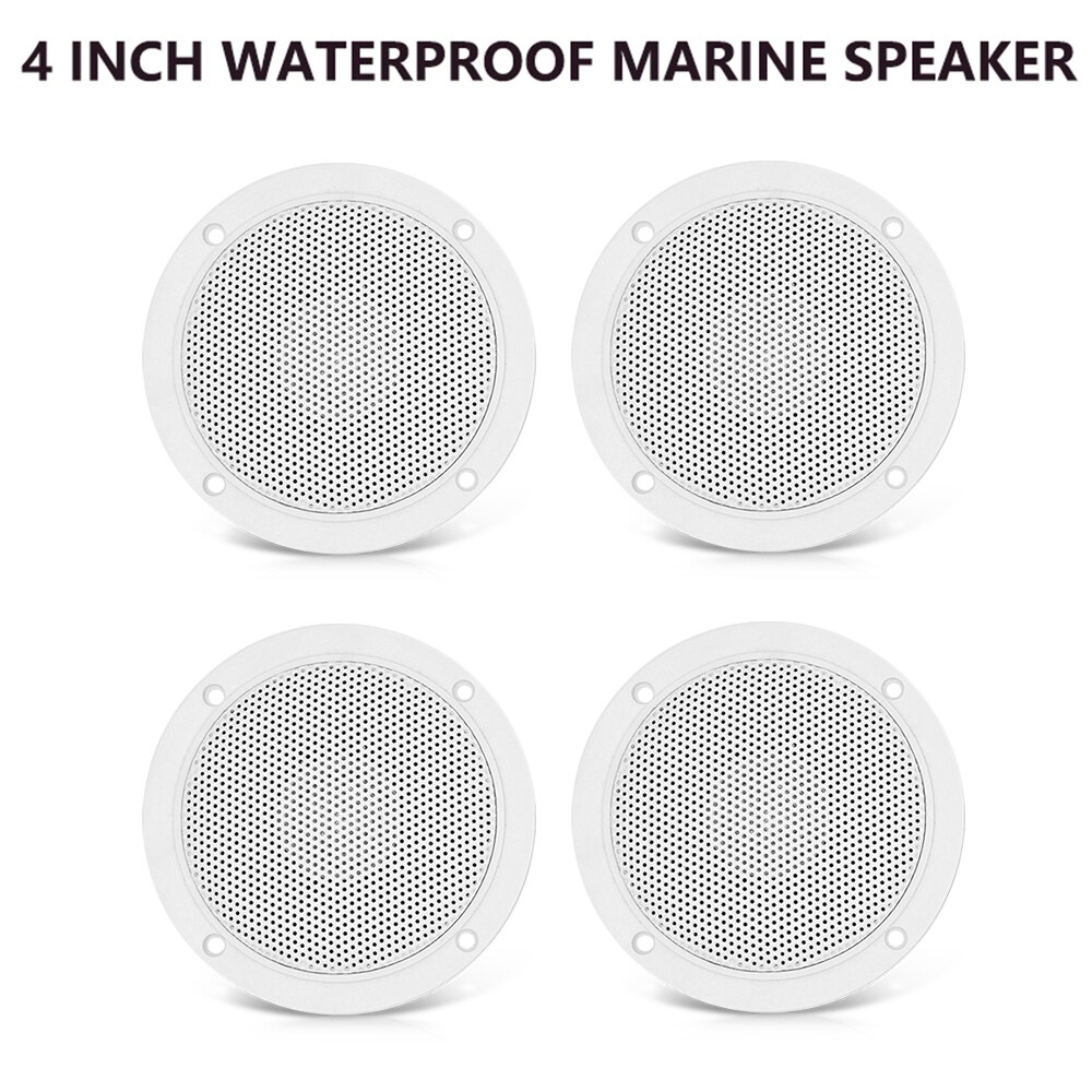 2 Pairs 4 Inch 120Watts Waterdichte Marine Speakers 2 Way Dual Full Range Outdoor Muziek Speaker Voor Golf Cart boot Atv Motorfiets