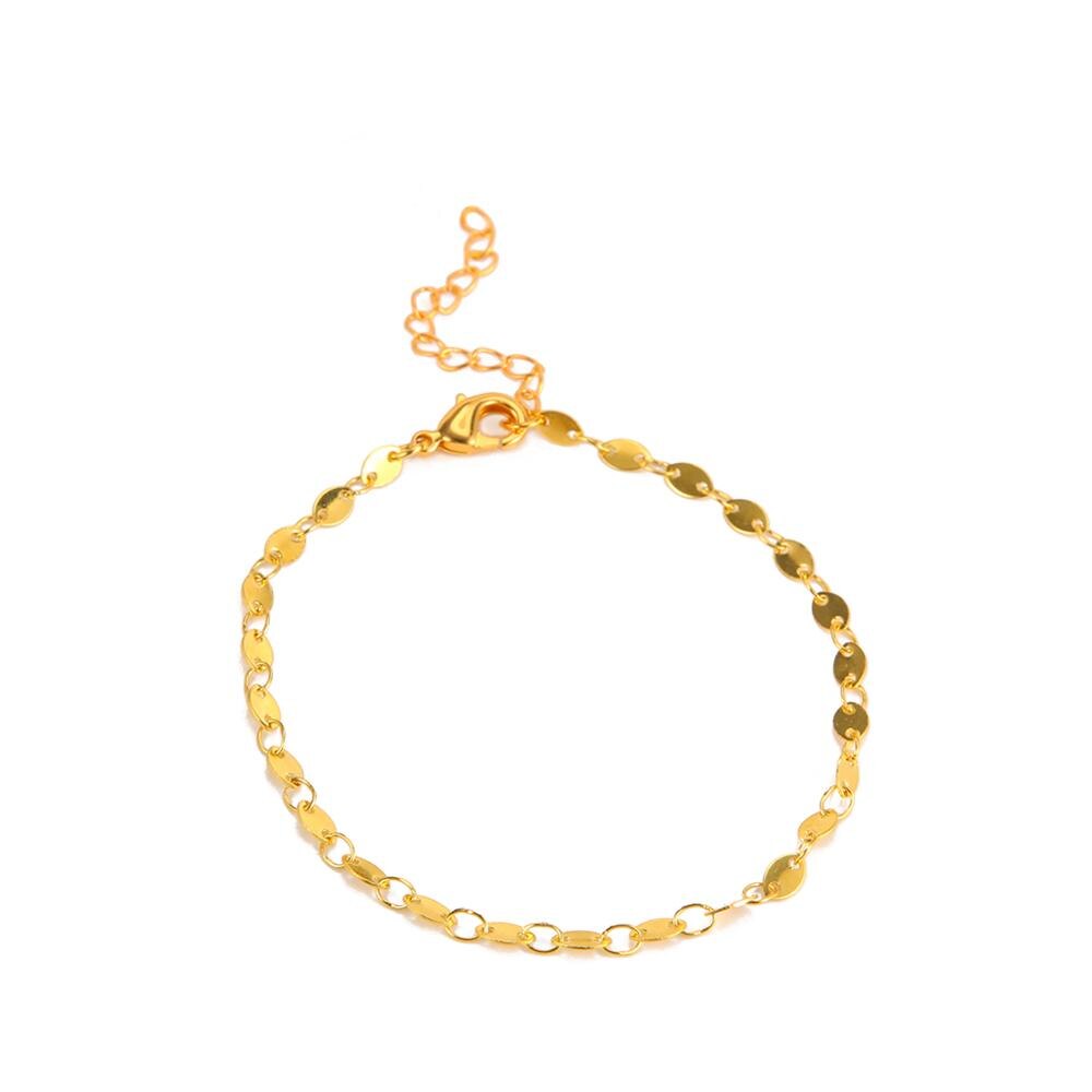 Skyrim Bohemian Gold Color Leg Ankle Bracelet for Women Girls Adjustable Trendy Beach Anklet Jewelry Best Friends: Gold Color