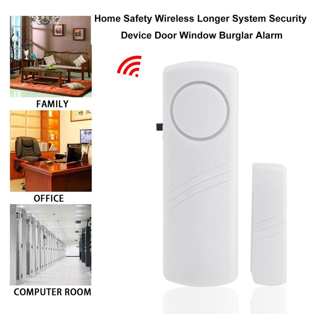 Dørvindue trådløs indbrudsalarm med magnetisk sensor hjemme sikkerhed trådløs længere system sikkerhedsenhed hvid