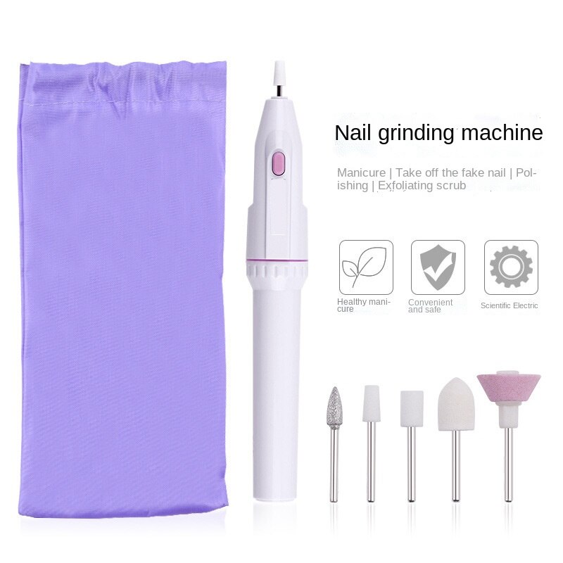 Elektrische Nail Boor Machine Kit Handstuk Polish Bestand Boren Bit Manicure Pedicure Nail Art Peeling Draagbare Manicure Tool