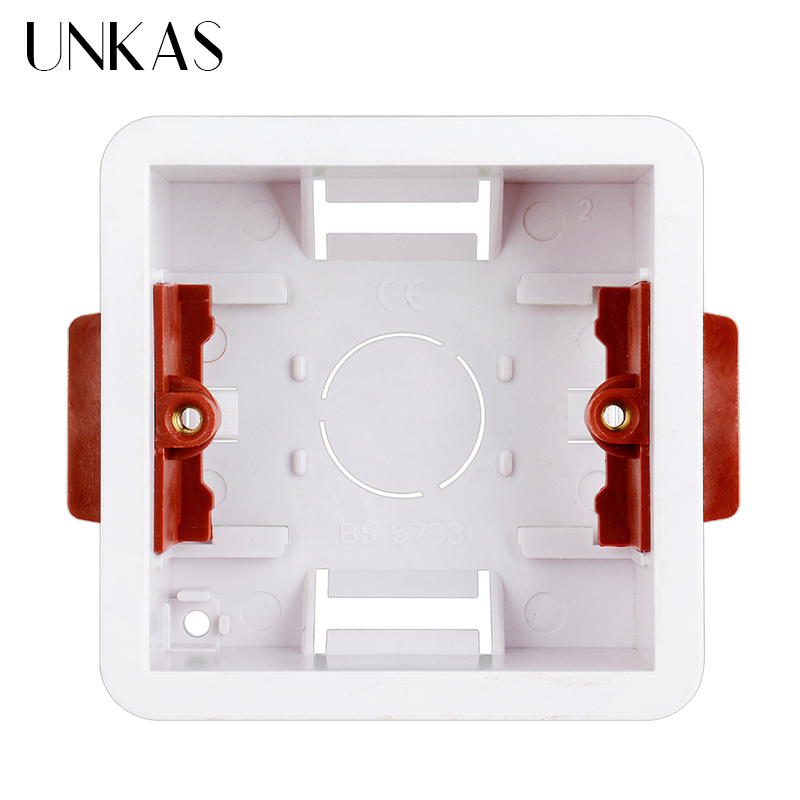 UNKAS Dry Lining Box For Gypsum Board / Drywall / Plasterboad 34mm Depth Wall Switch Socket 86mm / 146mm / 172mm Cassette