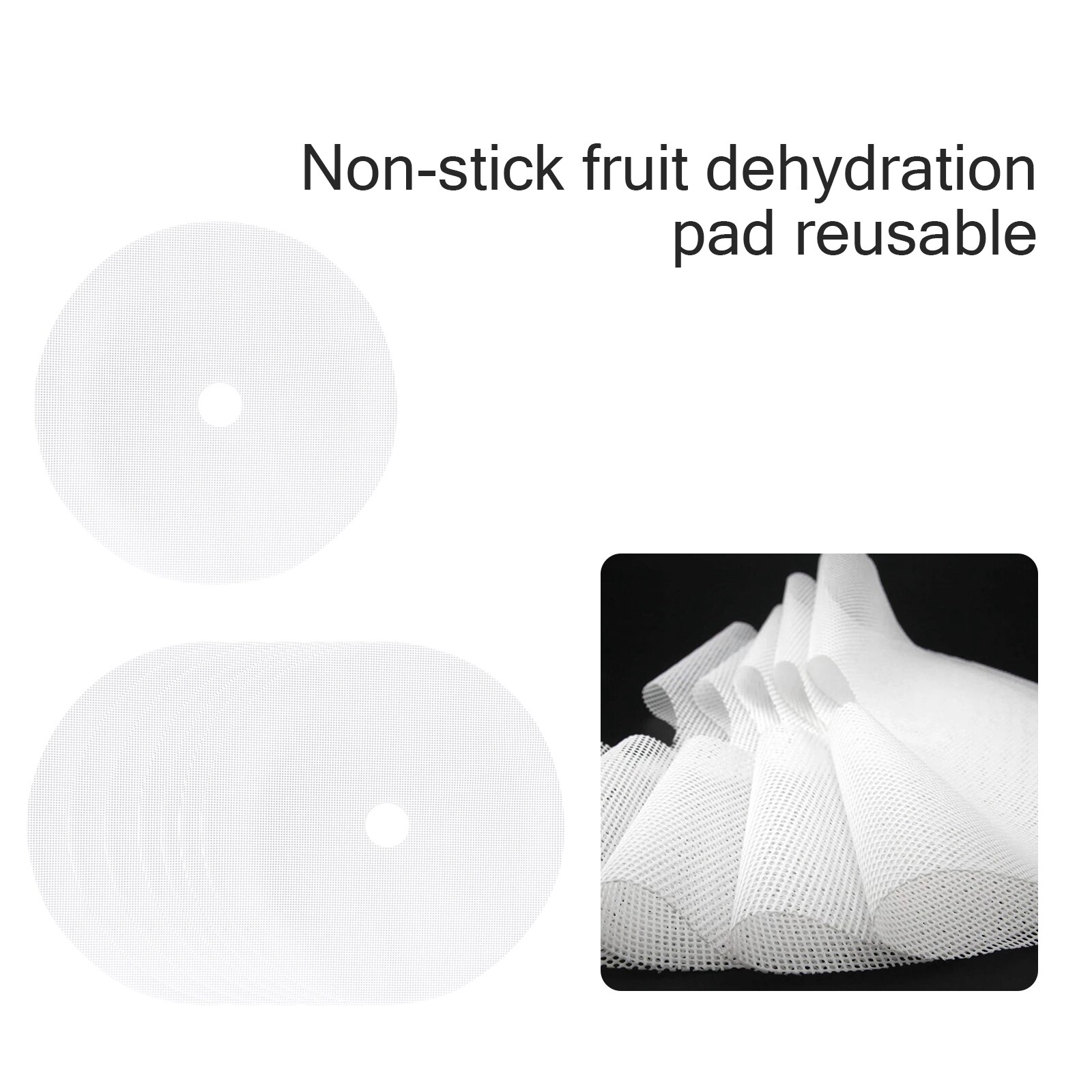 Ronde Siliconen Dehydrator Lakens Non-stick Cuttable Voedsel Herbruikbare Stoomboot Mesh Premium Bakken Mat Voor Fruit Droger