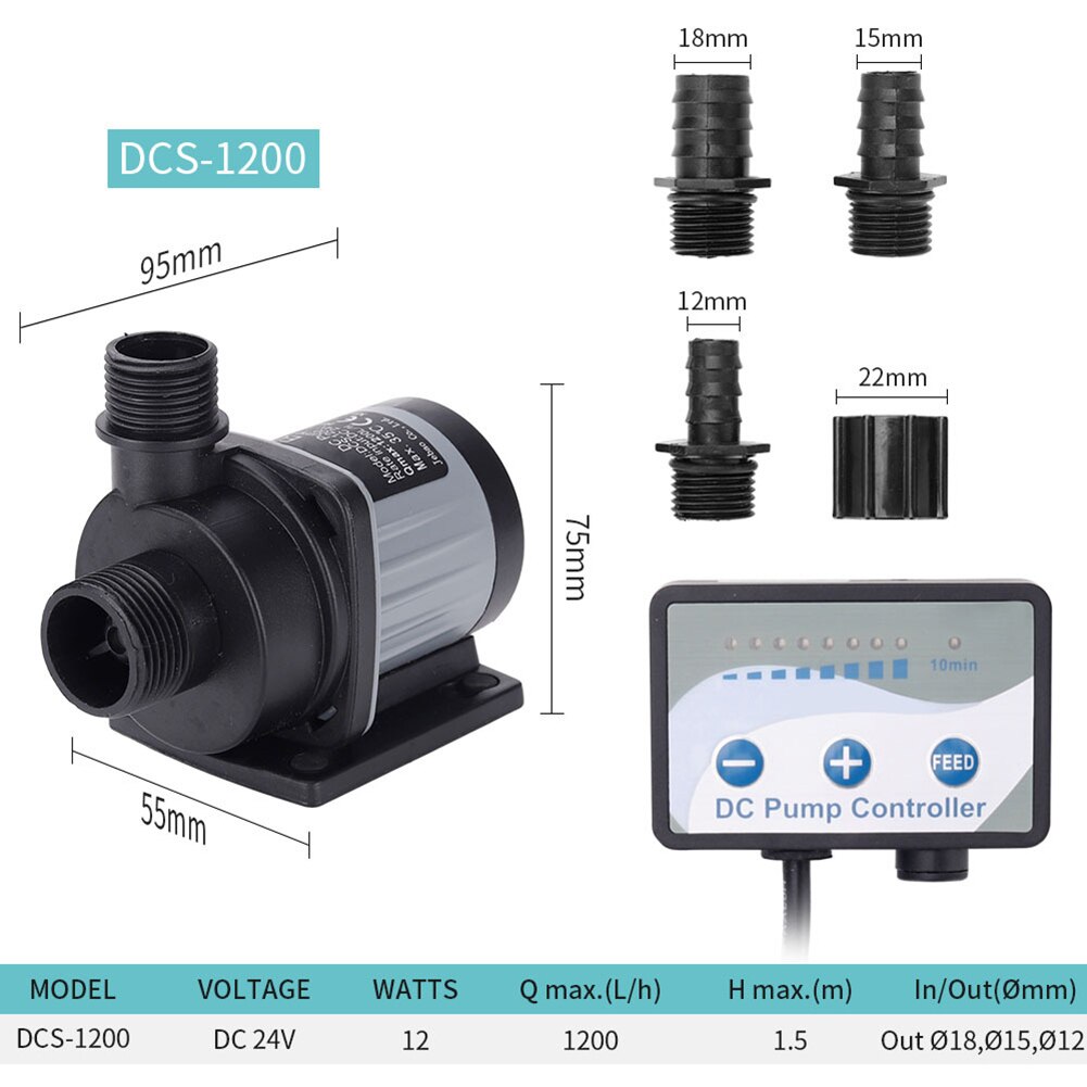 DC 24V Submersible Pump DCS High Lift Water Pump Fish Adjustable Mute Energy Saving Controllable Flow Fountain Water Pump