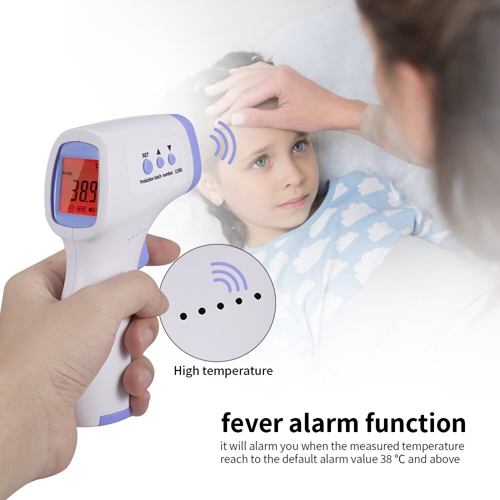 Non-Contact Forehead Thermometer Digital Handheld Infrared Thermometer Object Temperature Gauge High Precision ℃/℉ Switchable