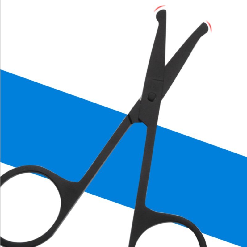 Nose hair scissors men's stainless steel safety manual nose hair trimmer women's eyebrow trimming small scissors
