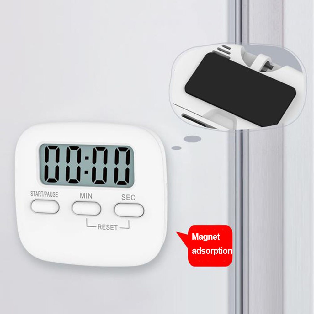 With Speaker Sports Kitchen Timer Magnetic Clear Voice Electronic Office Countdown Alarm Hanging Battery Powered LCD Digital ABS
