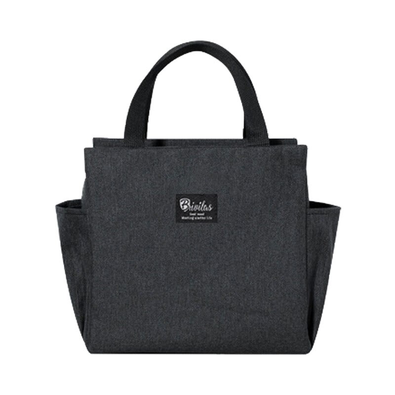 Grote Lunch Tas Voor Vrouwen Thermische Voedsel Carrier Werk Tas Grote Capaciteit Koeltas Maaltijd Prep Lunchbox Verpakt Lunch: Black