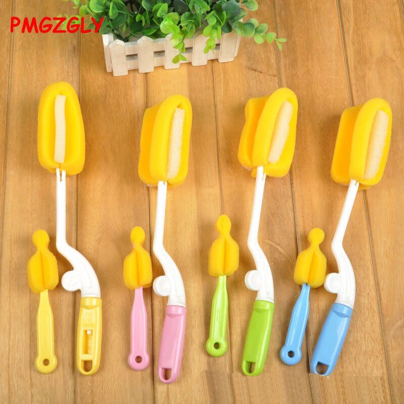 2 STKS Spons Baby Melk Zuigfles Borstel Tepel Schoonmaken Cup Scrubber Wassen Borstels Keuken Cleaner Tool Baby Accessoires