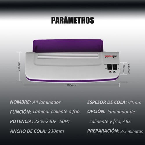 A4 foto laminator kontor & kold termisk lamineringsmaskine til dokument foto kæledyr film rulle laminator