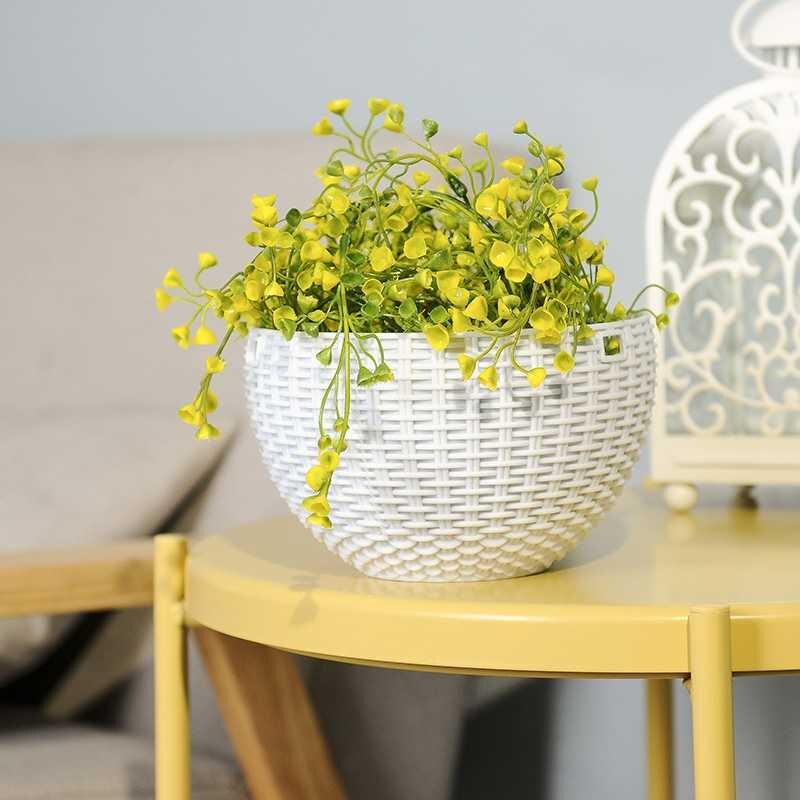 Wiszące kosze domowe ganki balkon wisząca donica dekoracyjne kosze doniczki doniczkowe łańcuch z tworzywa sztucznego wisząca donica s koszyk