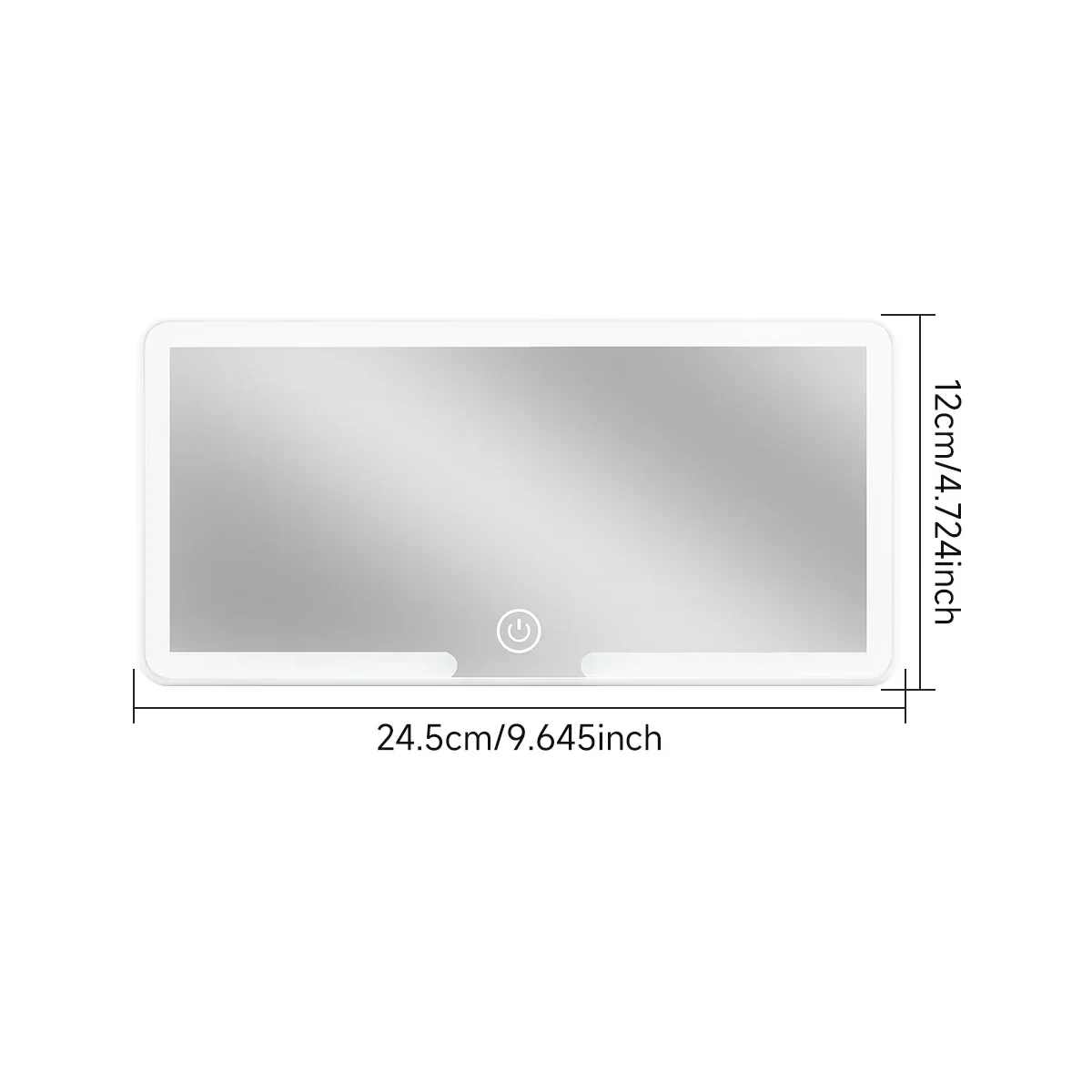 espejo LED de maquillaje para coche, parasol HD, espejo colgante de maquillaje, carga automática, espejo cosmético, pantalla táctil, luz regulable