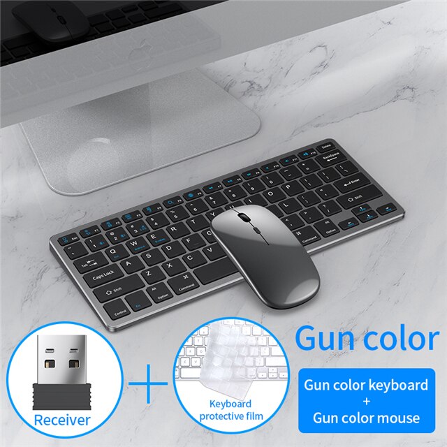 Tablet Wireless Keyboard For iPad Pro 11 12.9 10.5 Teclado Bluetooth Keyboard Mice For iPad 8th 7th For IOS Android Windows: Gun and Mouse