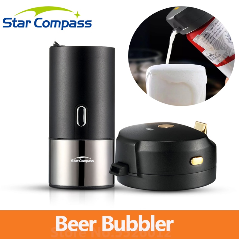 Star Compass Mini Portable Beer Bubbler Household Ultrasonic Beer Bubblers Beer Foaming Machine for Party
