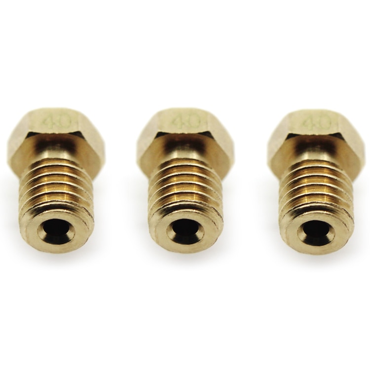 5 stuks of 10 stuks 3D printer V6 & V5 J-Head messing nozzle extruder nozzle 0.2/0.25 /0.3/0.4/0.5/0.6/0.8/1.0mm Voor 1.75/3.0mm