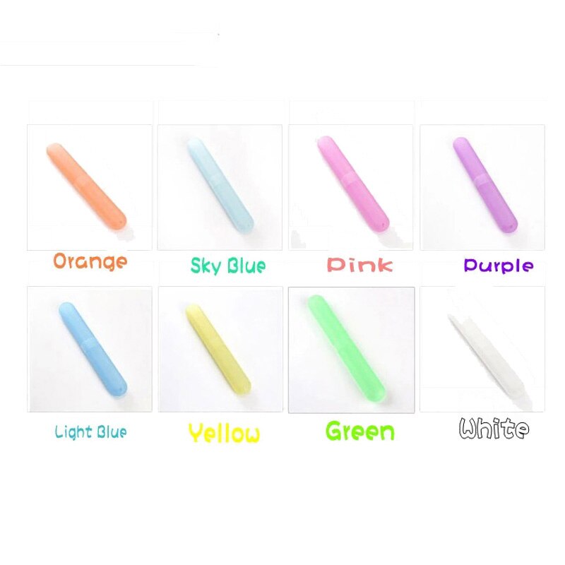 Matkatarvikkeet kannettavat hammasharjapidikkeet pölytiivis harjarasia suojaava kansi pitkä kotelo karkinvärinen