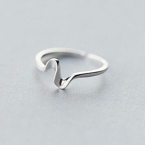 INZATT Real 925 Sterling Silver Zircon Round Triangle Cross Adjustable Ring For Women Fine Jewelry Punk Accessories: RY133