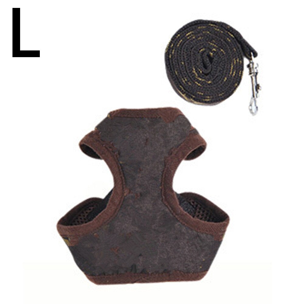 Harness Leash Set for Small Dogs Pet Accessories Soft Cat Vest Dog Leashes Easy Walking Tools Walk Out Lead Harness