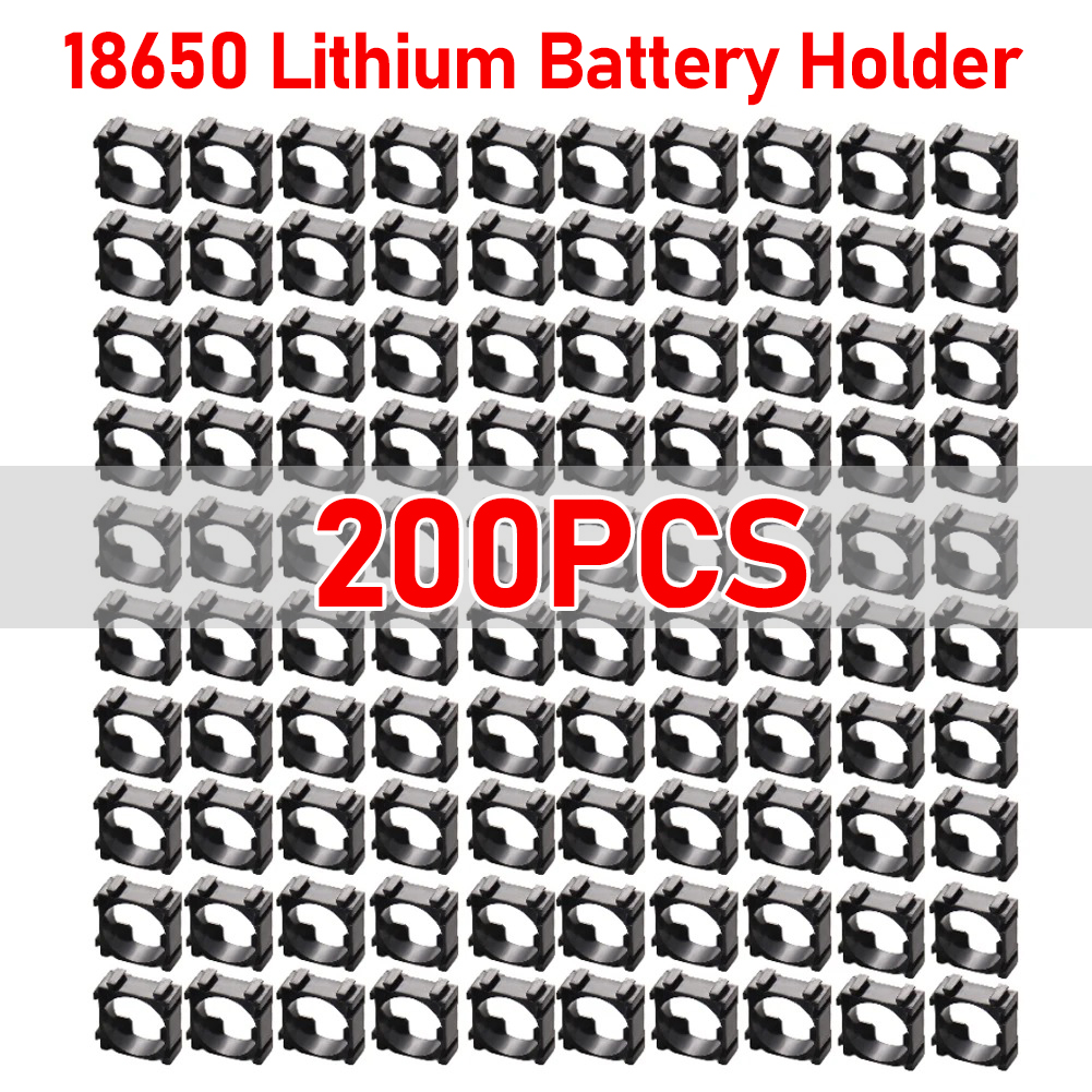 100-400 Stuks 18650 Lithium Batterij Houder Cilindrische Anti Trillingen Plastic Batterij Beugel Li-Ion Batterij Spacer Mobiele Holde: WHITE