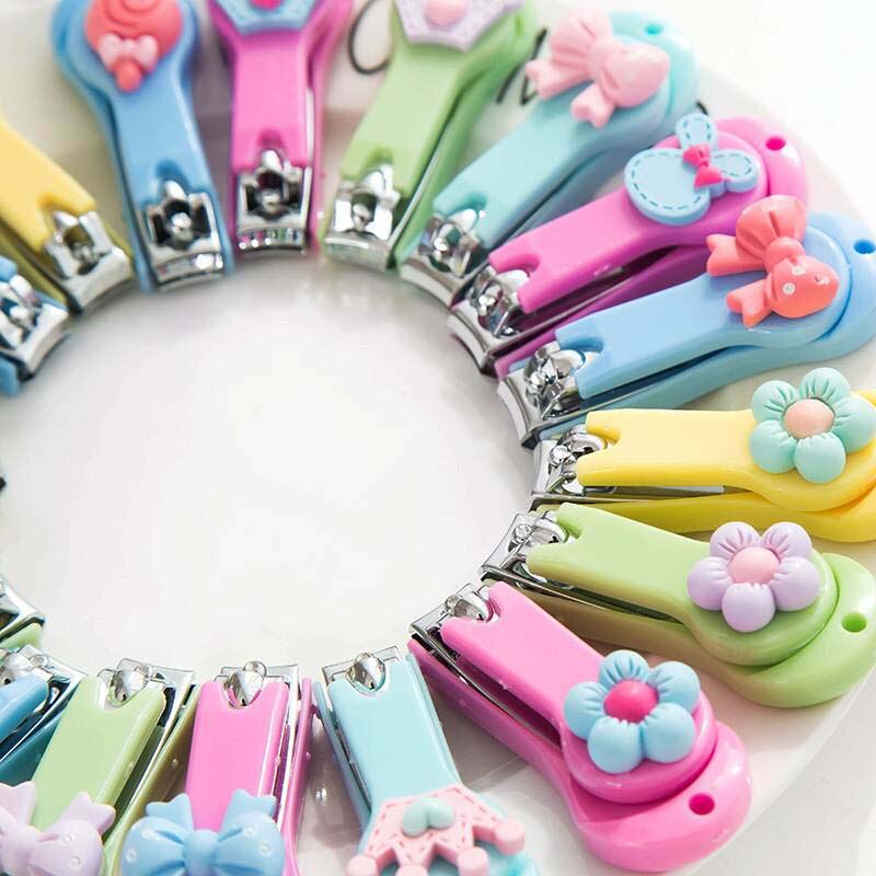 Coupe-ongles avec couvercle pour bébé, 1 pièce, couronne, enfants, doigts, orteils, outil de manucure, soins des ongles pour enfants