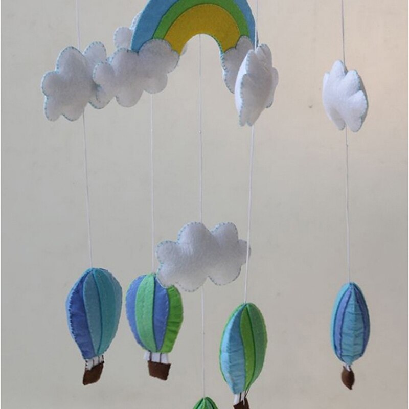 3D Creatieve Diy Pakket Kleurrijke Thermische Ballon Cloud Eolische Bells Gebruikt Te Versieren Kinderen Slaapkamer Vilt Ambachtelijke Pack