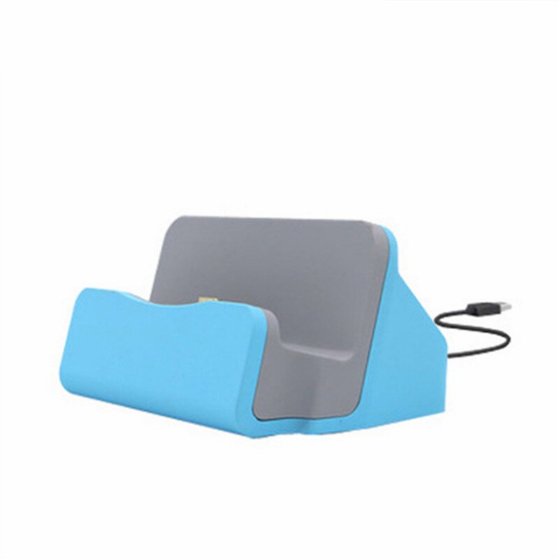 Telefon Stehen Für iPhone Dock Station Sync Data Schnelle Lade Desktop Ladestation Docking Ladegerät Android Micro USB Typ C ladung: For iPhone / Blue