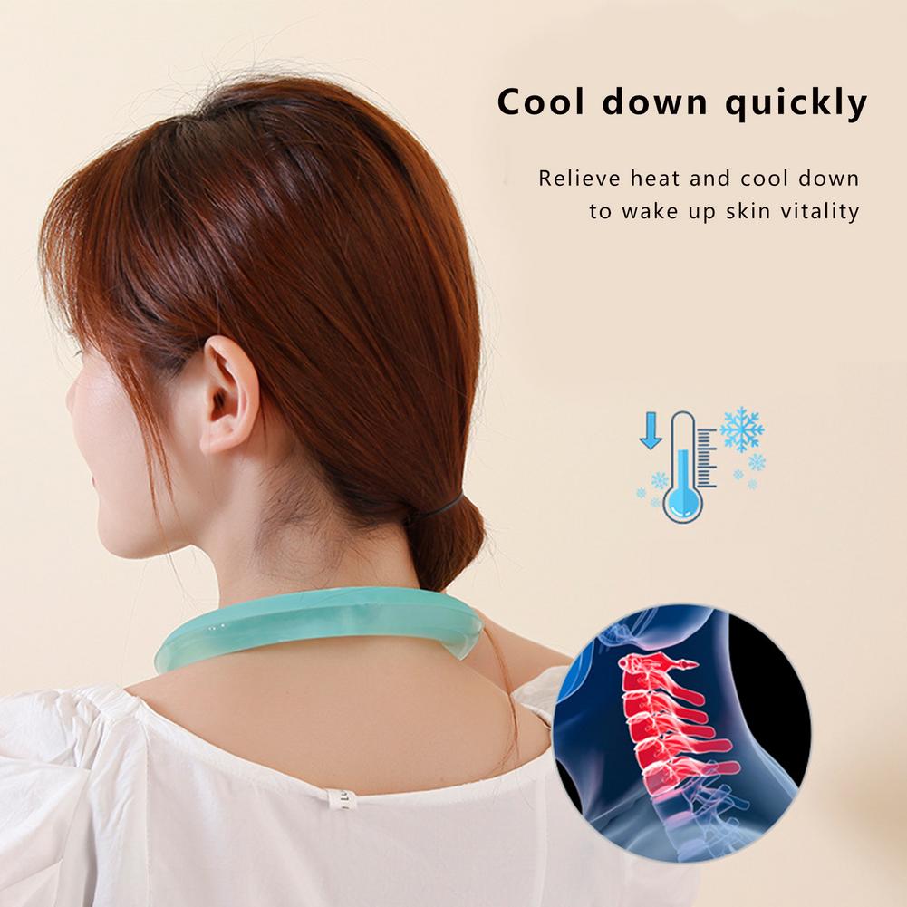 Neck Cooling Ring Summer Heatstroke Prevention Ice Cushion Tube Portable Travel Pillow Inflatable Neck Pillow U Shape