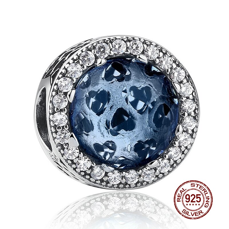 100% Reale Dell'argento Sterlina 925 10 Colori di Cristallo Radiante Cuori di Fascino Misura Originale WST Braccialetto di Fascino Autentico Regalo Dei Monili: CRC063