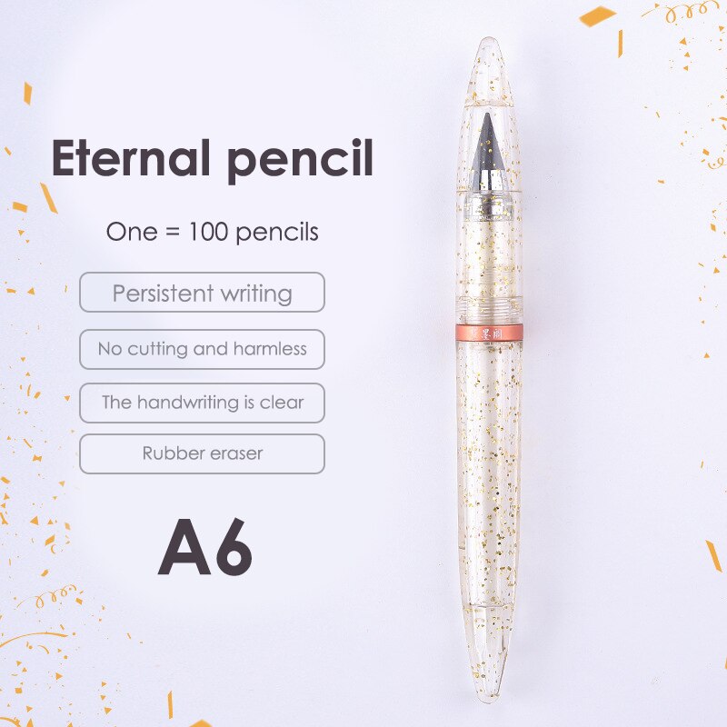 Acryl Technologie Onbeperkt Schrijven Eeuwige Potlood Geen Inkt Pen Magic Potloden Zonder Slijpen Potlood: A6