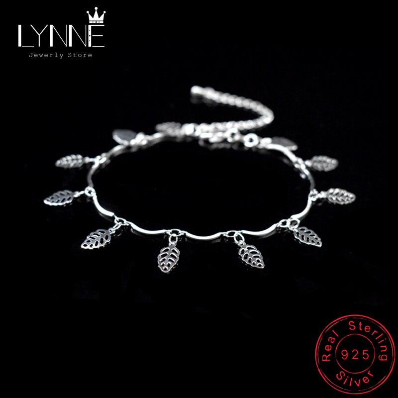 Bracelets de cheville porte-bonheur en argent Sterling 925, breloque de plage, style bohème, chaîne de pied, pendentif trèfle et feuille, de bijoux pour femmes, nouvelle