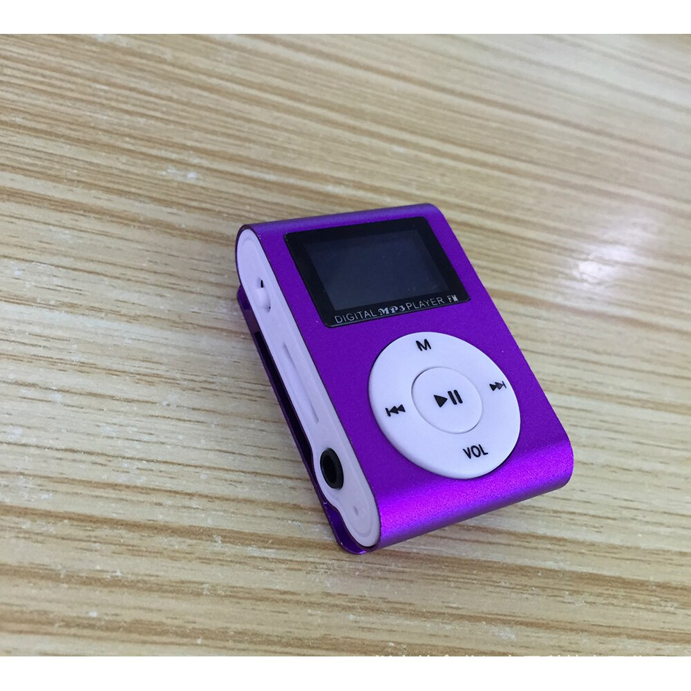 ZUIDID MP3 Player - 1.0 Inch Screen - Metal Shell - TF Card Support - FM Radio - Clip Sport Music Player: Purple (MP3 only)