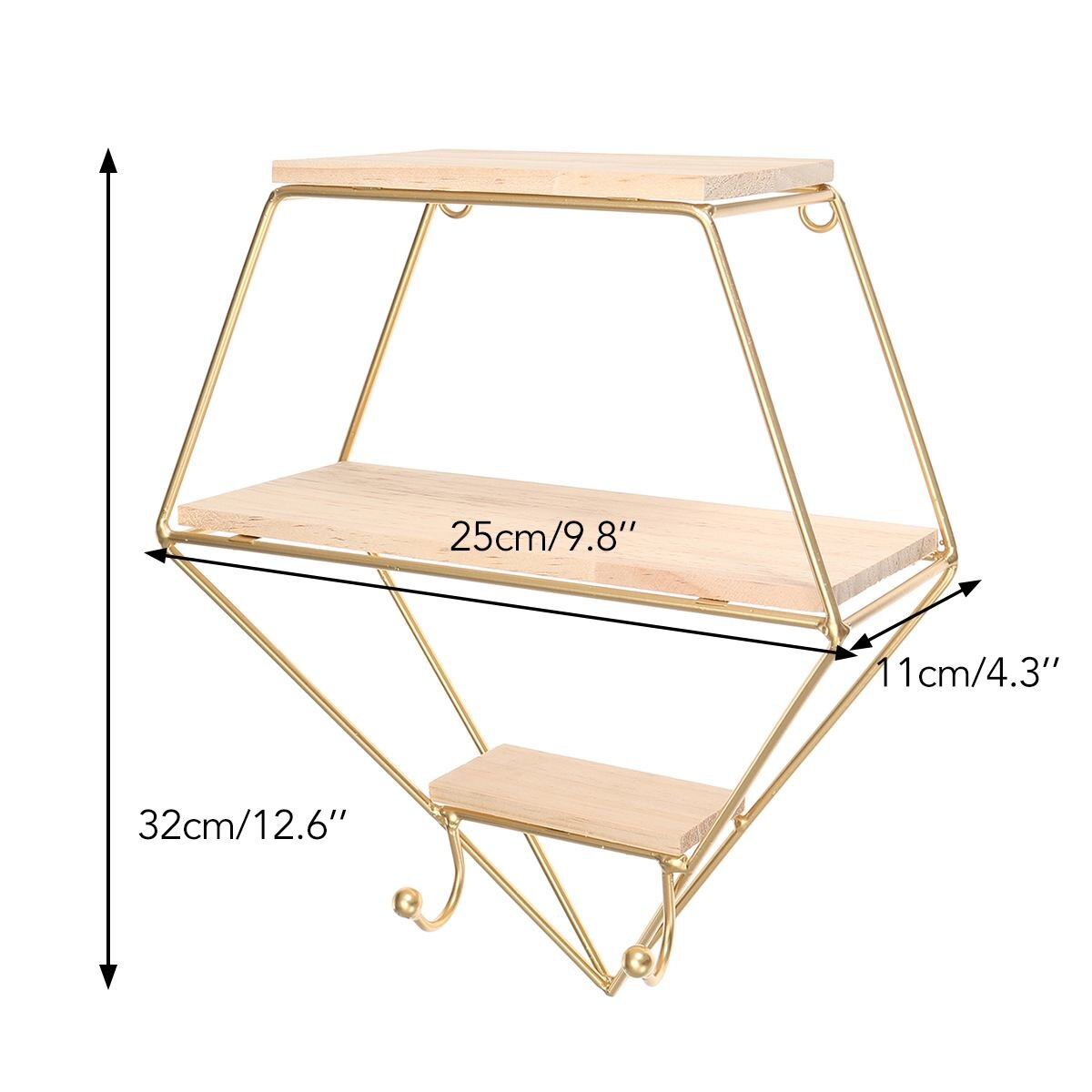 Estante de pared de Metal de estilo nórdico estante de almacenamiento montado, organizador decorativo, maceta, artesanía, decoración para el hogar y el baño
