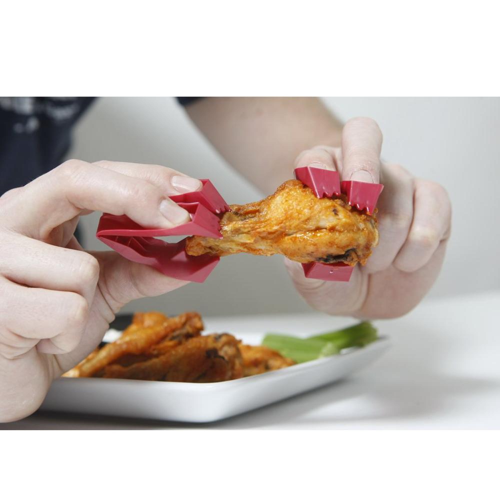 Tangas de comida con Clip de 6 piezas que también se utilizan para preparar la comida perfecto para mantener los dedos limpios H5