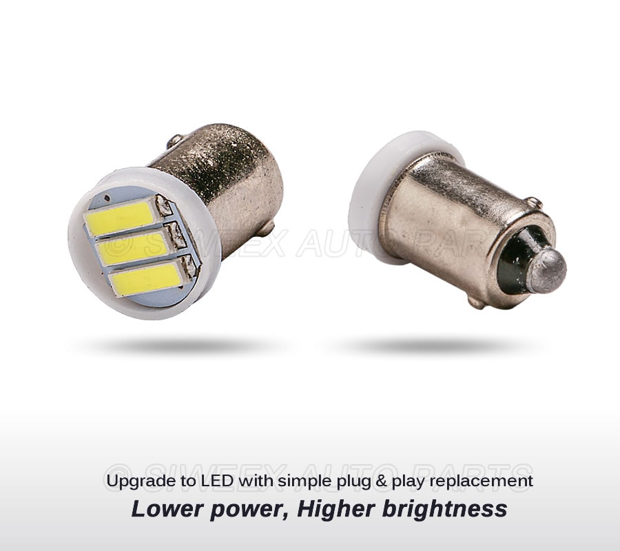 High Power 2pcs 12V auto Car Interior LED Clearance Light BA9S T4W 3 SMD 1W White Auto Backup Reserve Bulb styling lamp bulb sig