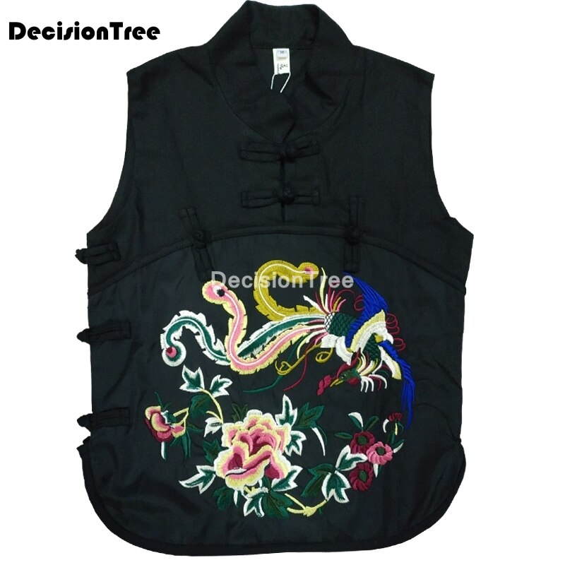 Chaleco qipao bordado vintage chino , chalecos chinos sin mangas, abrigo qipao con botones, tops chinos para mujer, prendas de vestir, 2022