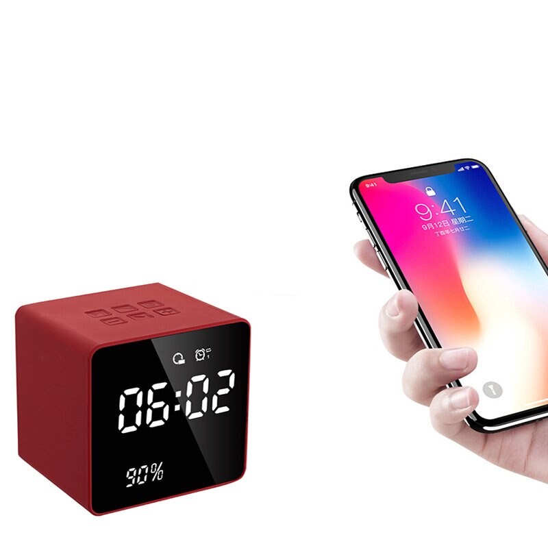 Multifunction LED Digital Alarm Clock Bluetooth Speaker with FM Radio AUX TF USB Music Player Handsfree With Mic