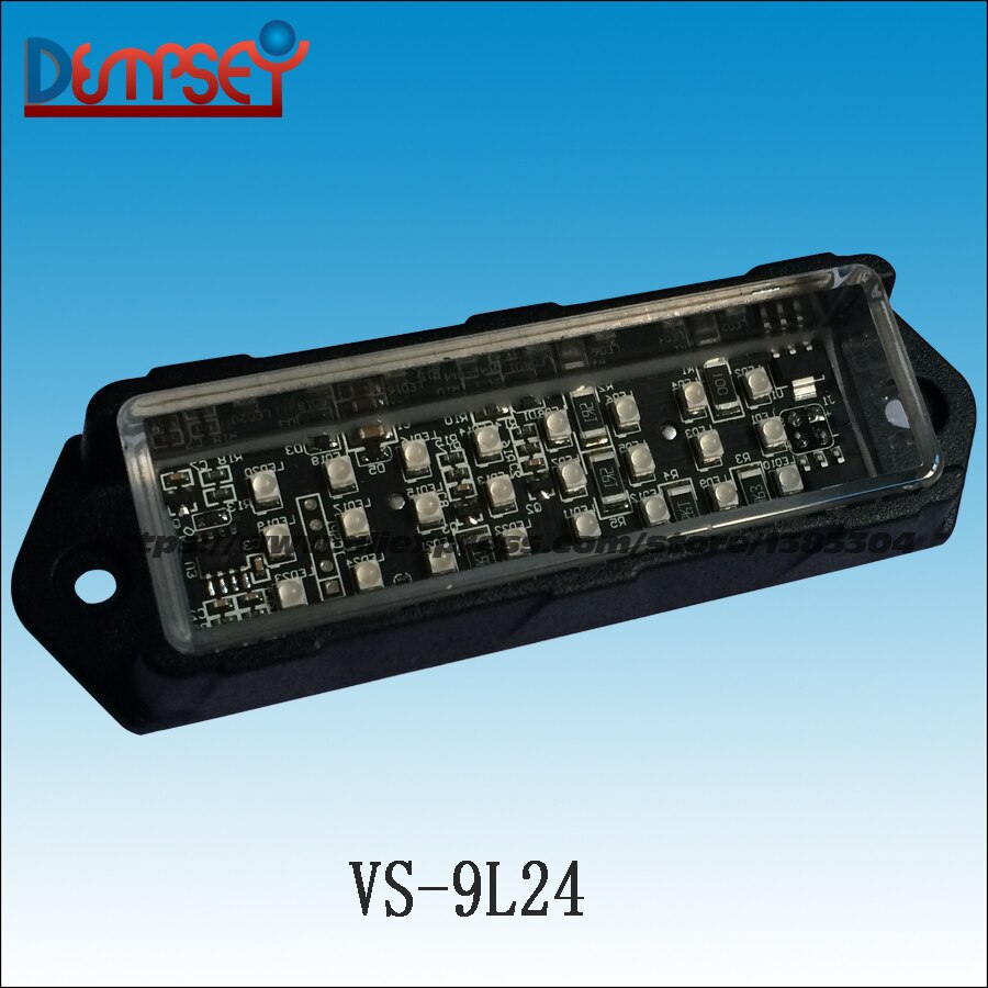 Dempsey 24 lysdioder superljus, externa varningslampor led grill ytmonterad ljushuvud, vattentät ,dc12v( vs -9 l 24)
