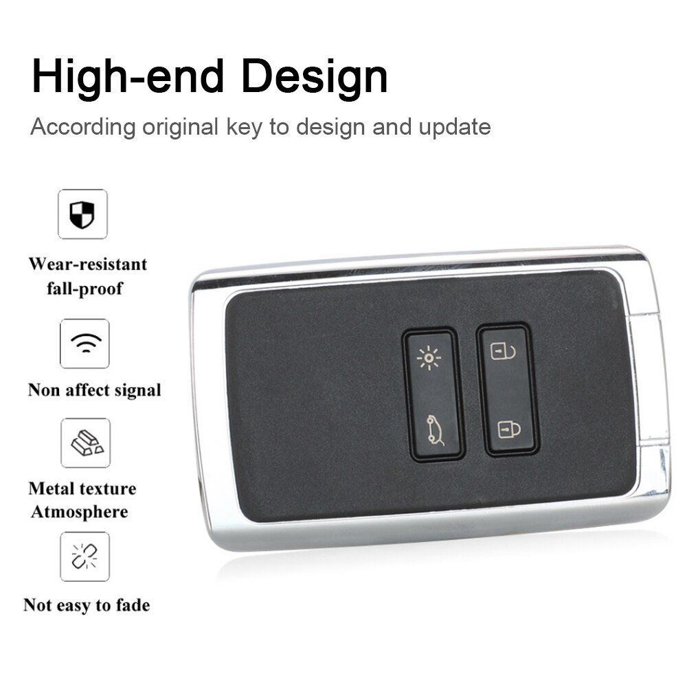 4 Button Universal Black Car Keyless Entry Smart Remote key Shell Fit for Koleos Renault Megane