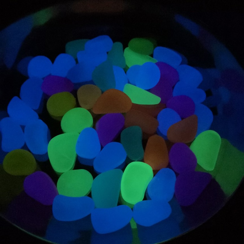 25/50pcs Stone Glow Luminous Glowing In The Dark Garden Pebbles Glow Stones Rocks Outdoor Pool Walkways Path Patio Lawn Decorate