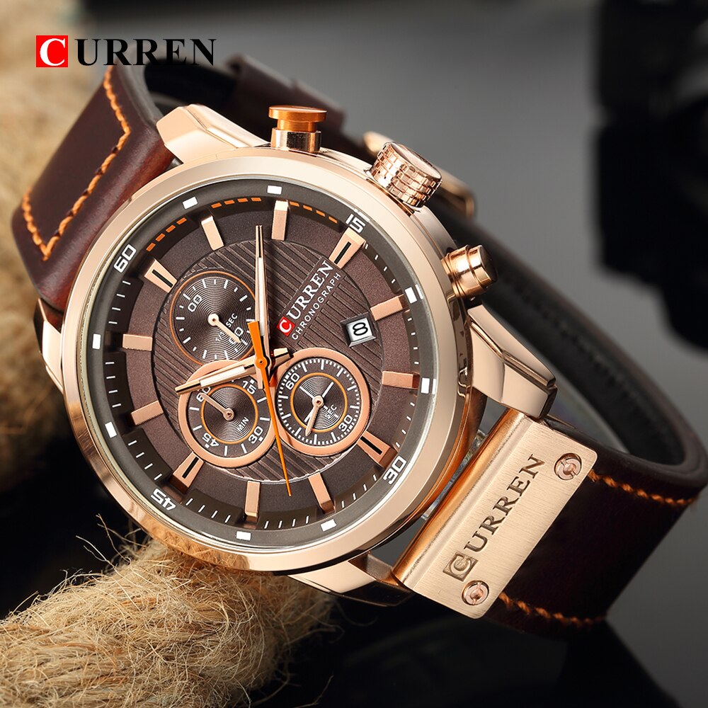 Curren Datum Quartz Mannen Horloges Top Luxe Mannelijke Klok Chronograph Sport Mens Polshorloge Hodinky Relogio Masculino