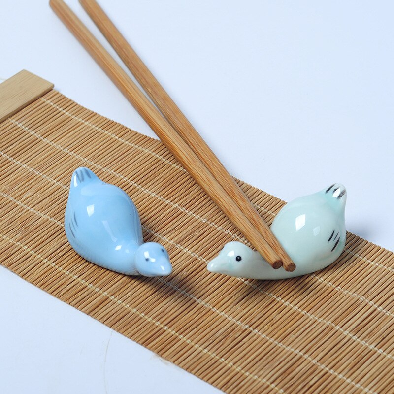 Keramische Eetstokjes Houder Japanse Stijl Eend Eetstokjes Plank Mini Chopstick Rack Keuken Servies Houder Tafel Decoratie