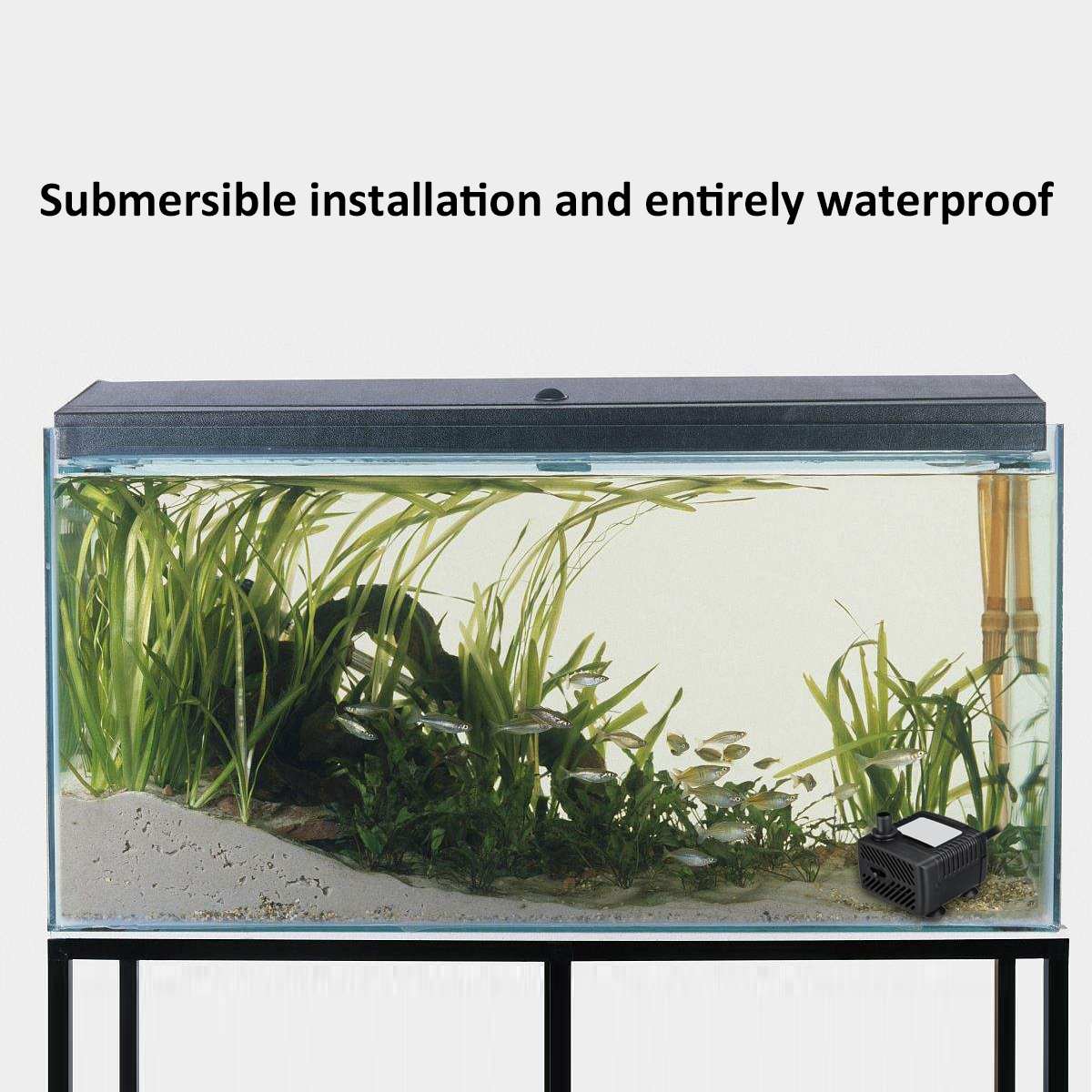Ac 110v 220v 3w 4w vattentät dränkbar vattenpump akvarium fontän luft fiskdamm tank 1 st