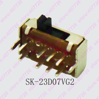 20PCS Mini Slide Switch On-OFF Micro Toggle Switch 1P2T H=1.5/2/4MM Miniature Horizontal Slide Switch SMD/DIP: SK-23D07VG2